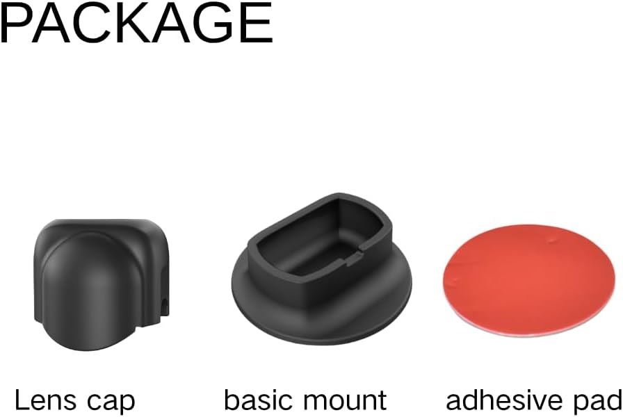 Fotoleey Silicone Desktop Mount & Lens Cap for Insta360 X5 - Desk/Dashboard Kit with Heavy-Duty Adhesive Pad, On-Base Charging Dustproof Set, Charge-Friendly