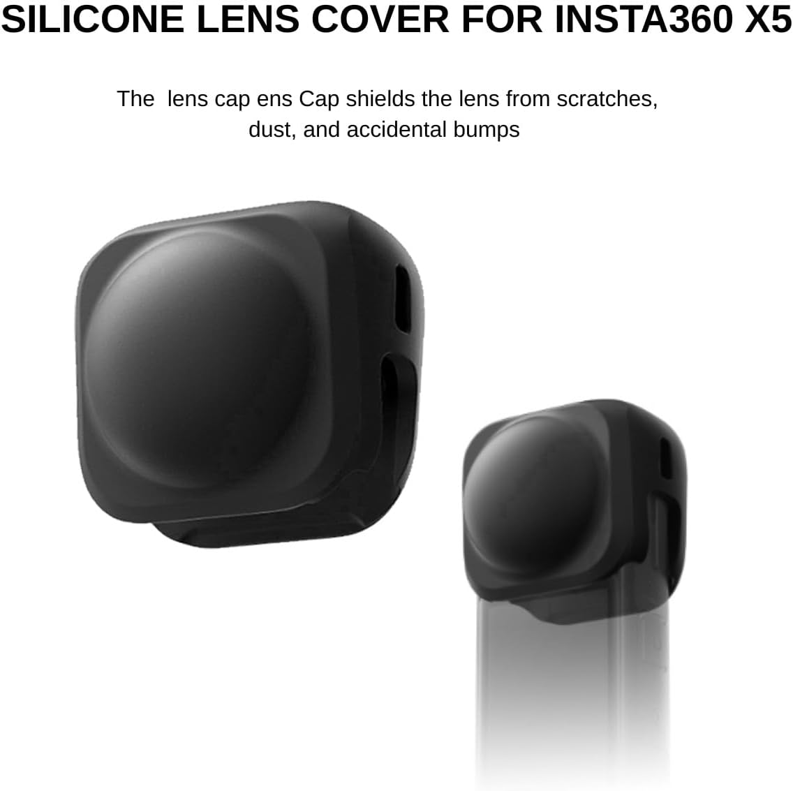 Fotoleey Lens Guard for Insta360 X5 with Tempered Screen Protector 2 Pack and Silicone Lens Cap