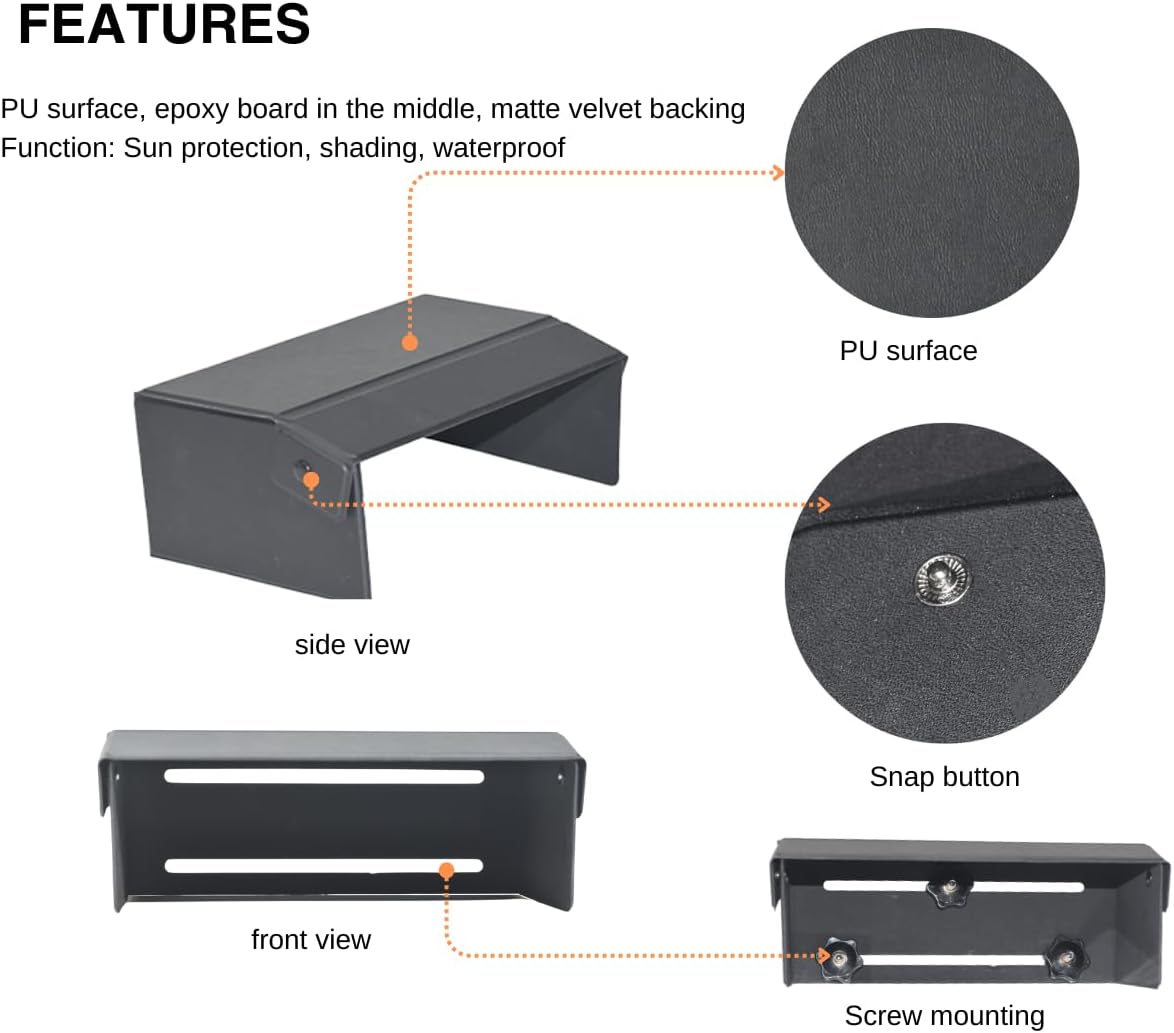 Fotoleey Phone Fence Mount with Shade for Tennis, Baseball Games, Camera Fence Holder with Shade, Support Recording While Charging, Adjustable, Easy Installation