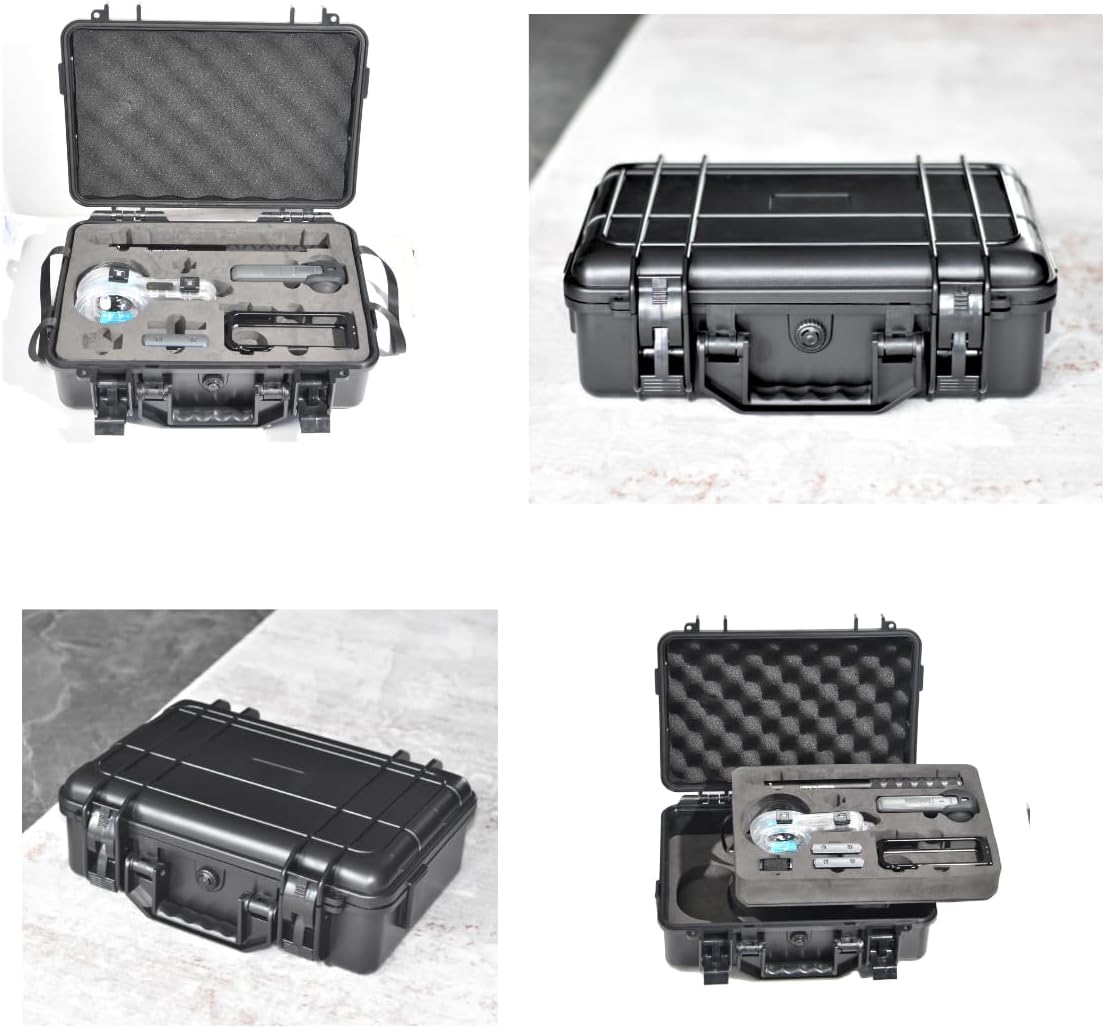 Waterproof Hard Case for Insta360 X5/X4 – Hard Protective Storage Box with Waterproof & Shockproof Design, EVA Interior for X5 Camera, Dive Housing, Batteries, Stick (27cm), Size 345x230x110mm