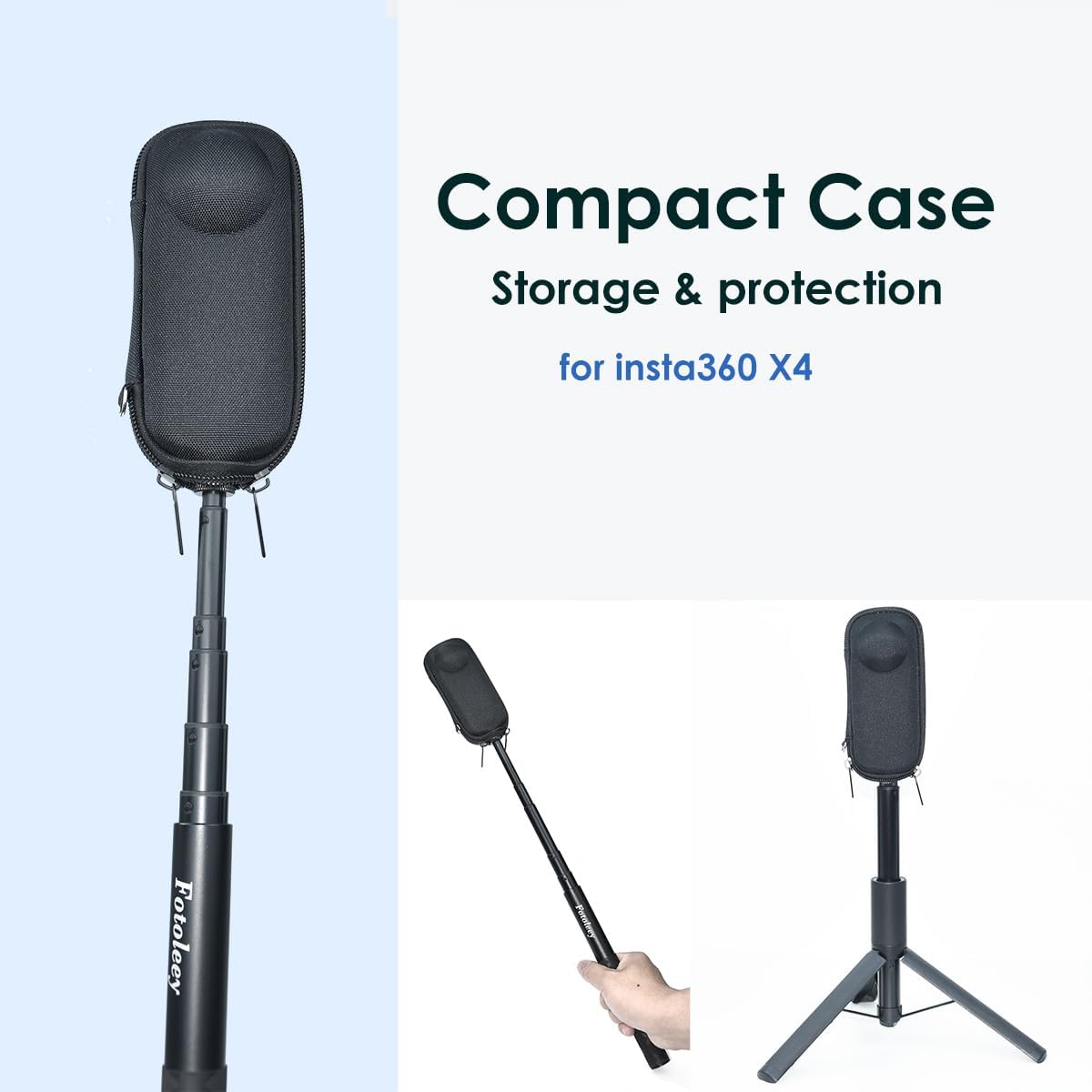 Portable Case for Insta360 X4, Small Size, Hard Shell,with Lanyard, Fits the Camera with Lens Guards, Good Protection