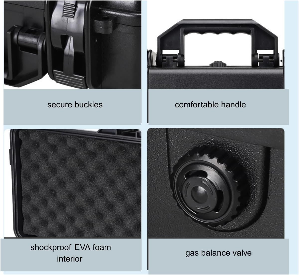 Waterproof Hard Case for Insta360 X5/X4 – Hard Protective Storage Box with Waterproof & Shockproof Design, EVA Interior for X5 Camera, Dive Housing, Batteries, Stick (27cm), Size 345x230x110mm