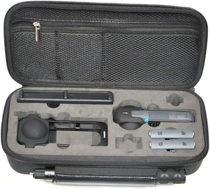 Fotoleey Hard Case for Insta360 X5 - Durable, Water-Resistant, with EVA Foam Protection, Fits the Invisible Stick, Utility Frame, Utility Fast Charge and Invisible Stick, Design for Travel (Case only)