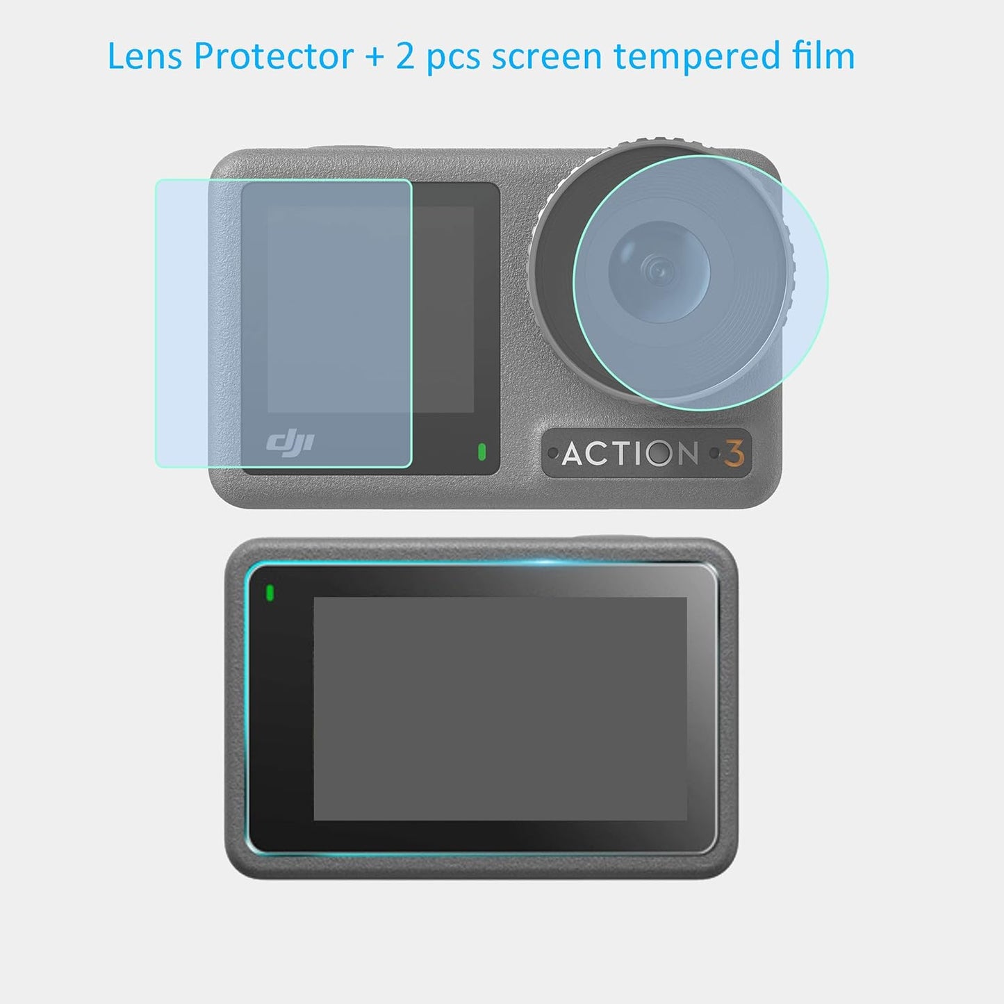 Hard Shell Carrying Case for DJI Osmo Action 4 - Includes Screen Protectors & Helmet Adhesive Mount
