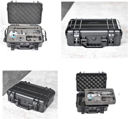 Waterproof Hard Case for Insta360 X5/X4 – Hard Protective Storage Box with Waterproof & Shockproof Design, EVA Interior for X5 Camera, Dive Housing, Batteries, Stick (27cm), Size 345x230x110mm